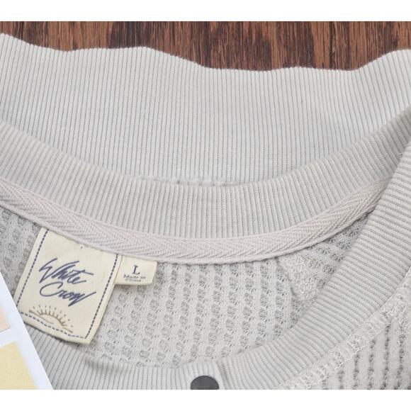 White Crow Waffleknit Henley with Dolman Sleeves - Picture 4 of 5